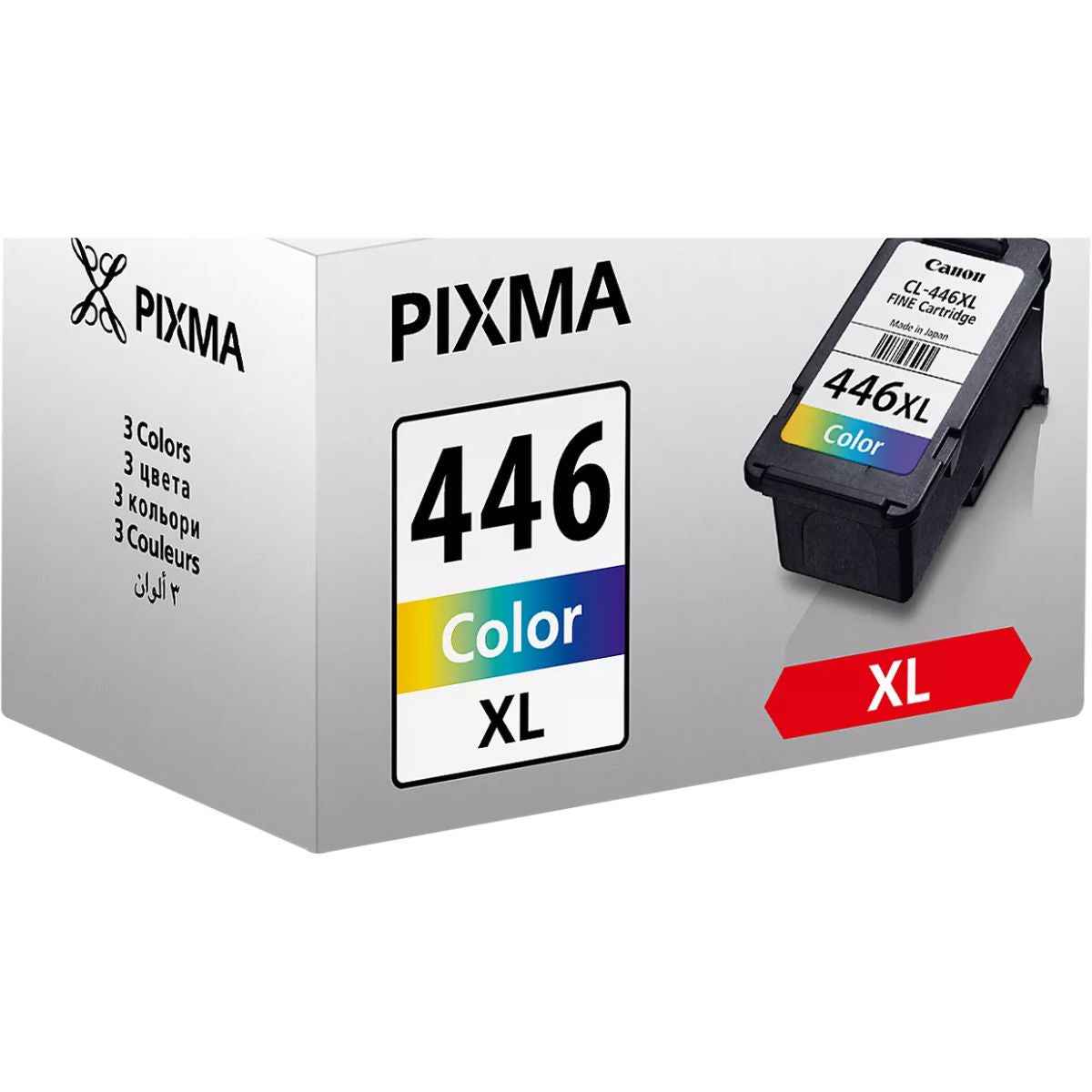 Canon CL-446XL High Yield Colour Ink Cartridge – Genuine C/M/Y Ink, High Page Yield, Vibrant Prints