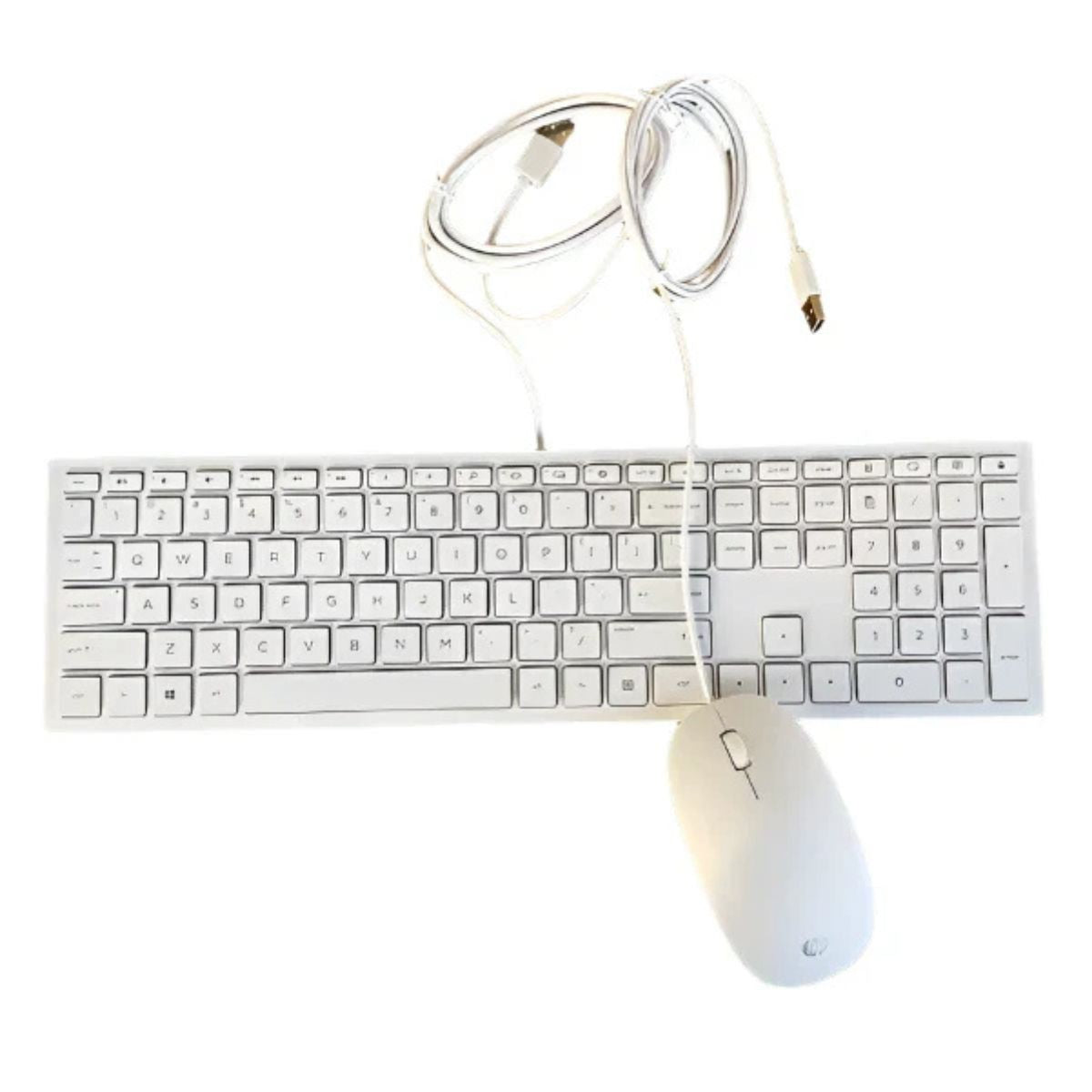 HP 125 Wired USB Keyboard – Comfortable, Durable Typing in White | M52961-L31