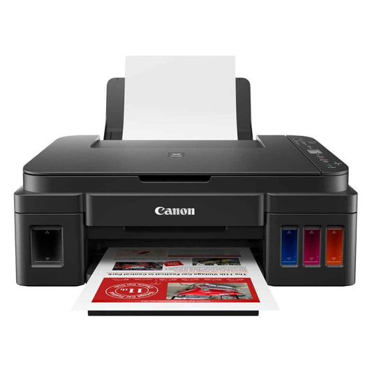 Canon PIXMA G3416 Printer, 1.2" LCD Display, Up to 48001 x 1200 DPI, 100 Sheets Tray Input Max, 53.5dB(A) Acoustic Noise Level, 8.8 IPM Mono Print Speed, Hi-Speed USB, Black | G3416