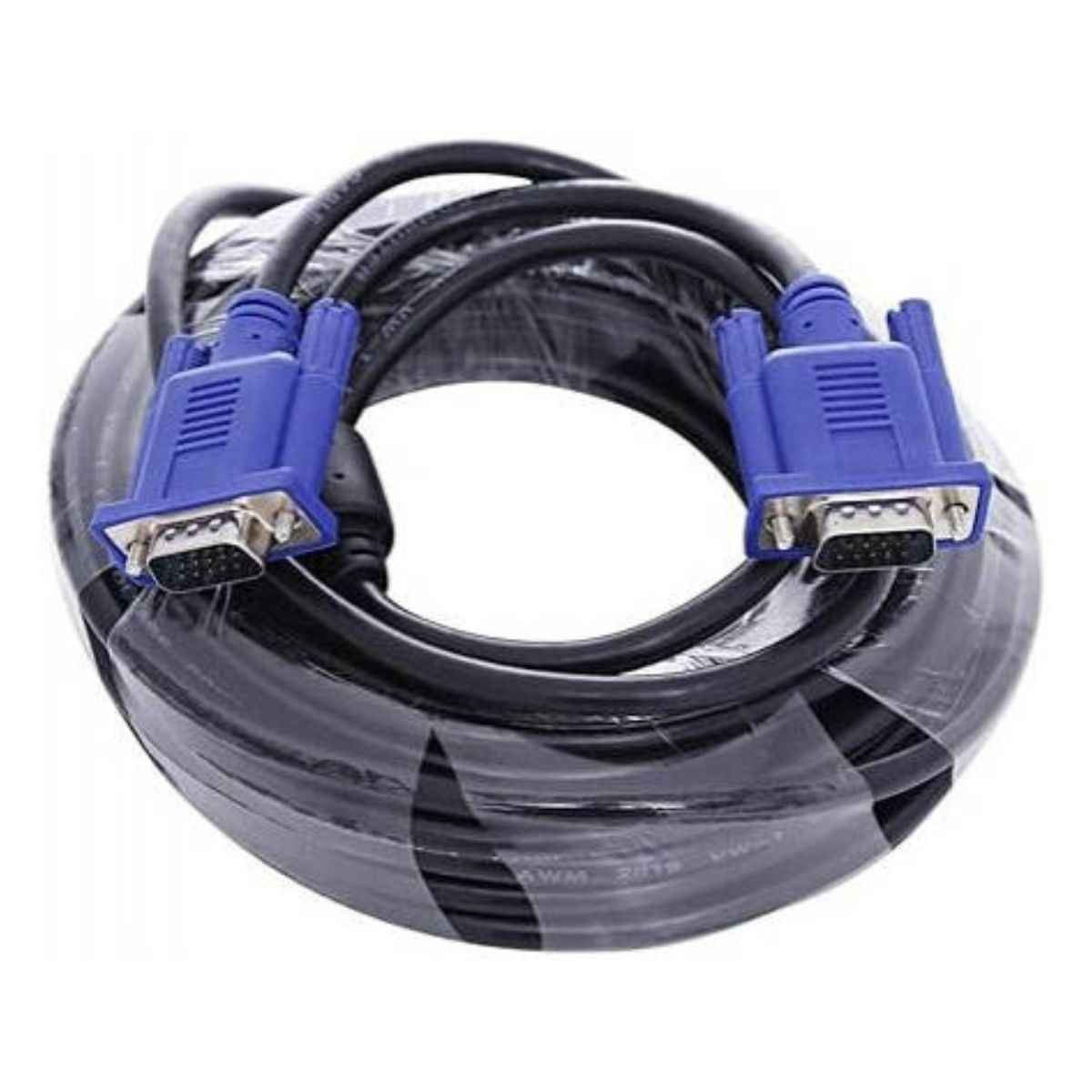 Kongda VGA Cable Extension 30m | Male to Male | CCS Conductor | Nickel-Plated Connectors | Black | VGA30M
