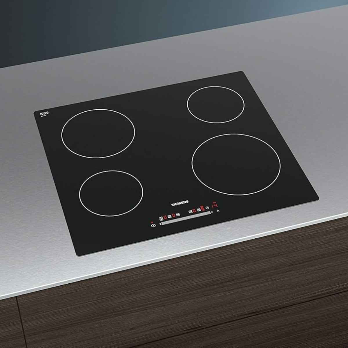Siemens iQ100 Surface Mount Built-In Electric Hob ET611FE17Q, Frameless, Installation Type, Touch Control, Multi Touch, Child Safety Lock, Black