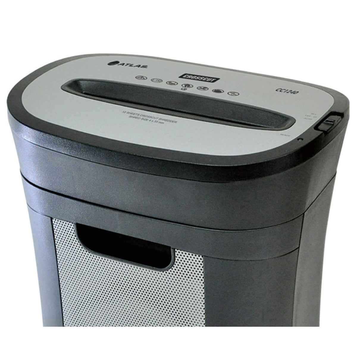 Atlas CC1240 Cross‑Cut Shredder – 12‑Sheet / 4 × 33 mm High‑Security Shredder