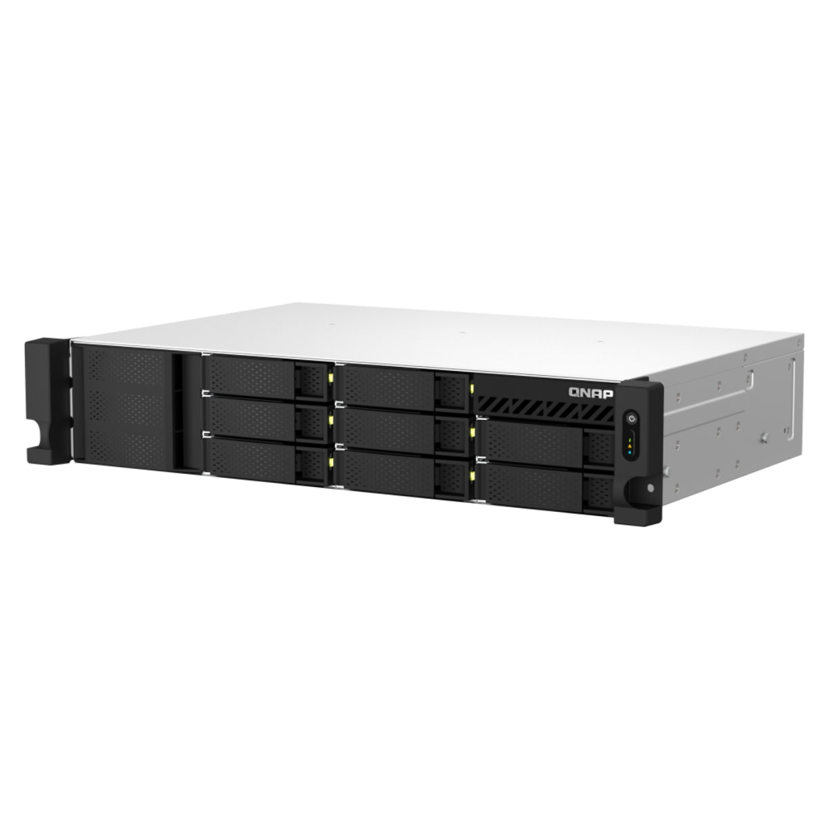 QNAP TS-873AeU-RP-4G-US 8 Bay High-Speed Short Depth Rackmount Rackmount Dual-2.5GbE NAS AMD Ryzen Embedded V1500B CPU, 4GB DDR4 Memory and 2.5GbE (2.5G/1G/100M) Network Connectivity (Diskless)