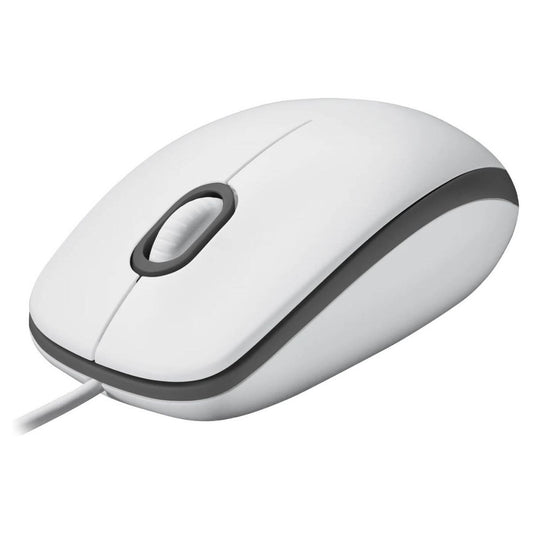 Logitech M100 Wired USB Mouse | Smooth Cursor Control | Plug & Play | No Software Setup | Black, White | 910-005003, 910-001603 / 910-006764