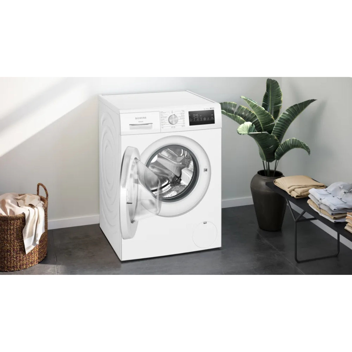 Siemens iQ300 WM14U280GC 8kg Front Load Fully Automatic Washing Machine, 1400 rpm, iQ drive Motor, wave Drum & vario Speed, Anti-Vibration Side Walls