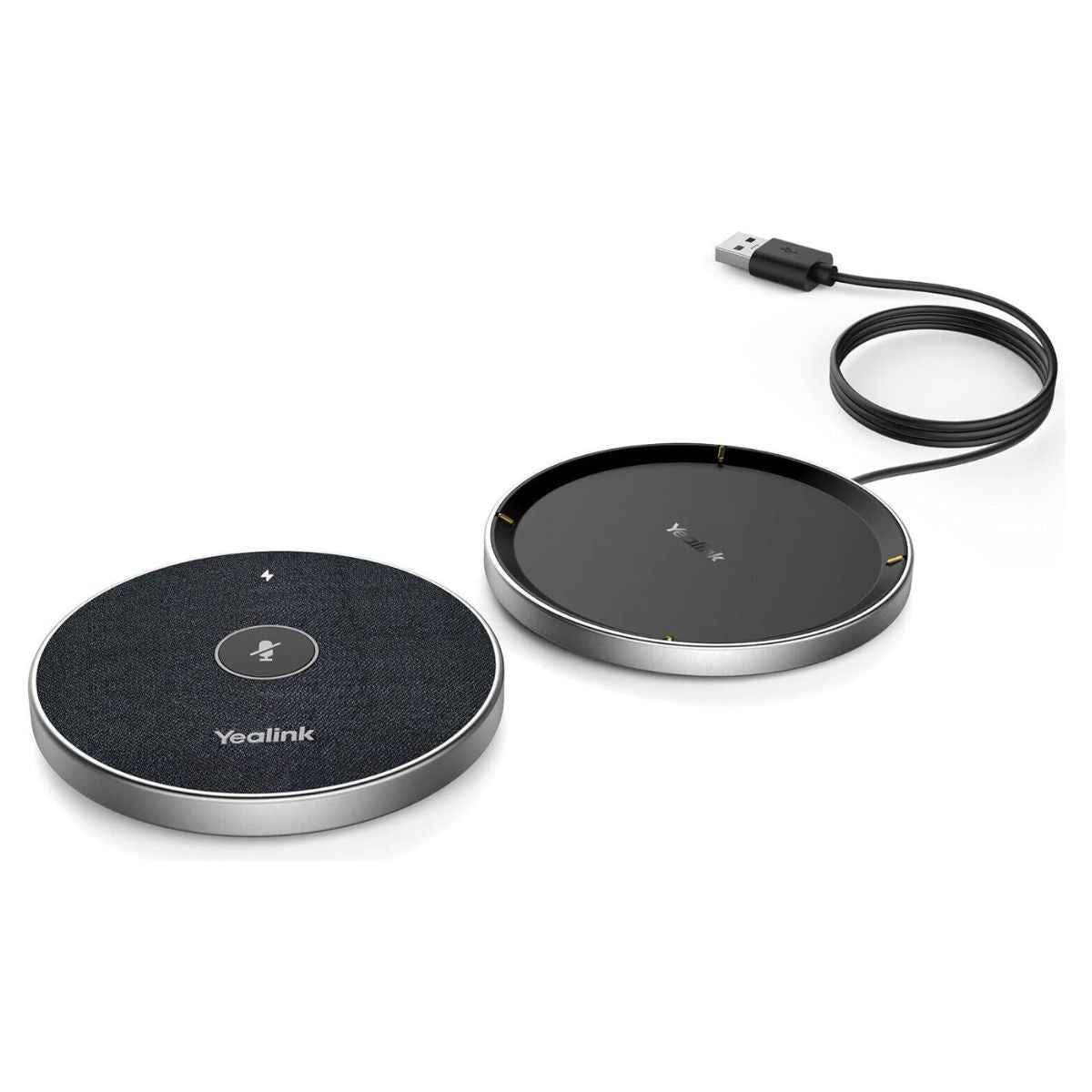 Yealink VCM36-W Wireless Video Conferencing Microphone | 360° Voice Pickup | Up to 20 ft Coverage | Expansion Microphone for Yealink Video Conferencing Systems | Gray | VCM36-W