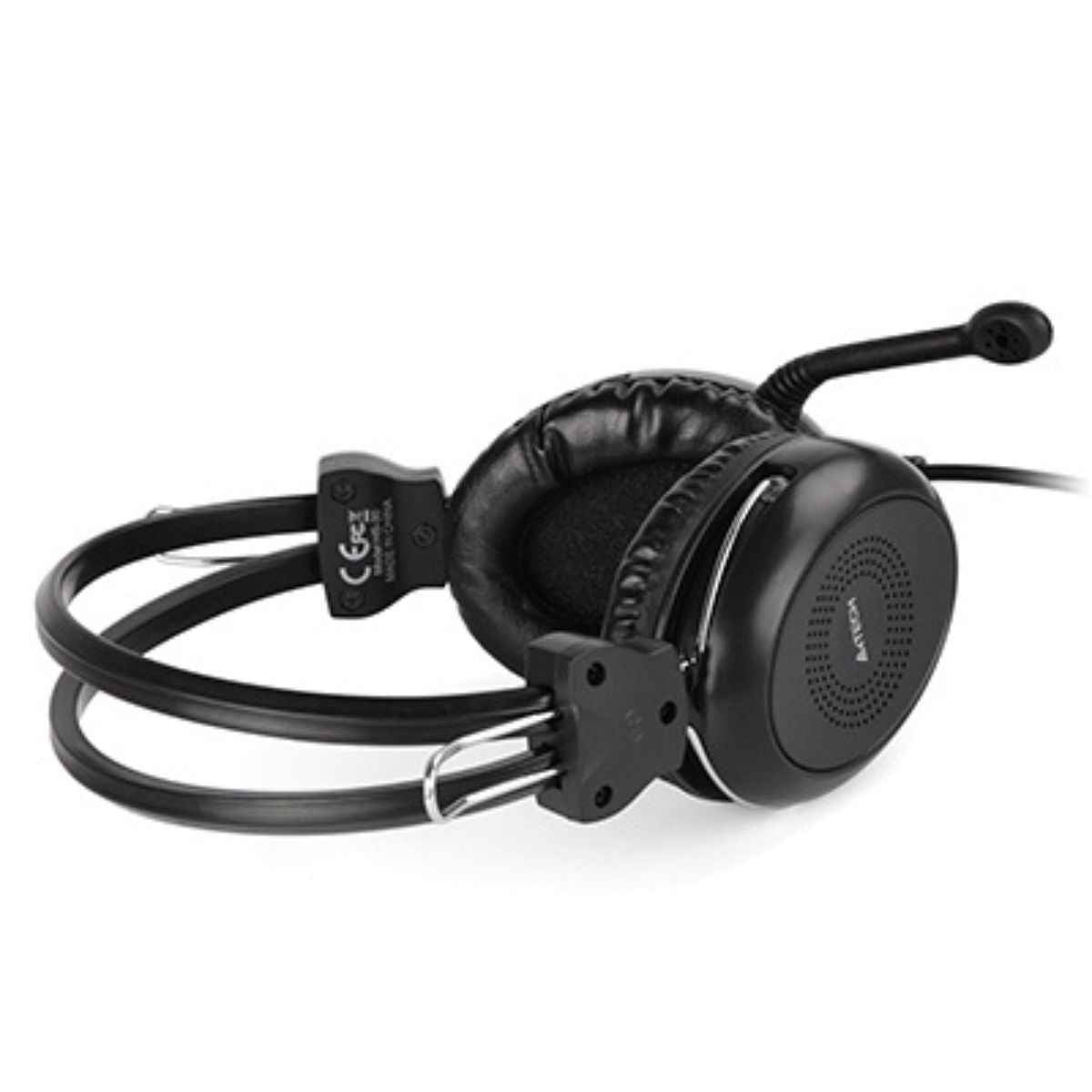 A4Tech HS-30 ComfortFit Stereo Headset – Noise-Cancelling Mic, 3.5mm, Wired (Black)