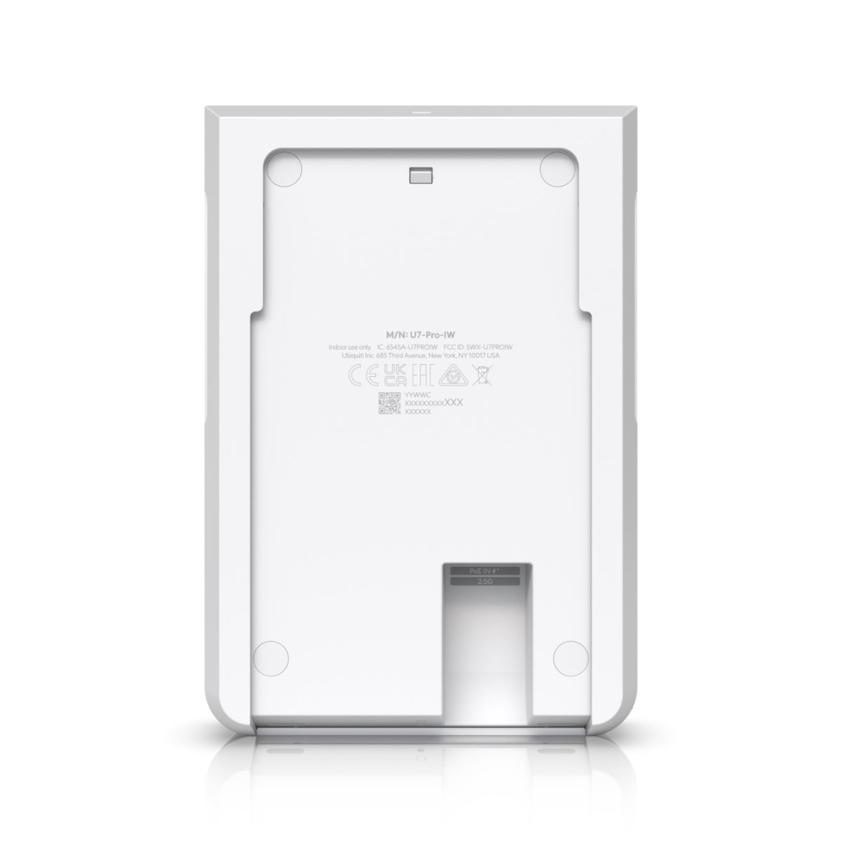 Ubiquiti Unifi U7 Pro Wall WiFi 7 White Color Wall-Mounted Access Point, 6 Spatial Streams, 6 GHz Support, Tailored for Home Builders