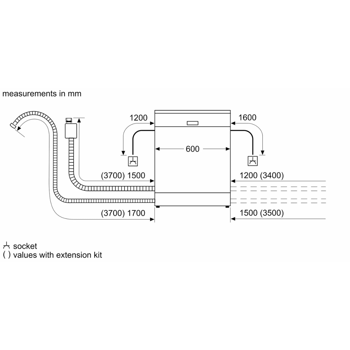 Siemens iQ300 60cm Free-Standing Dishwasher – 13 Place Settings, Heat Exchanger Drying, White (SN23HW26MM)