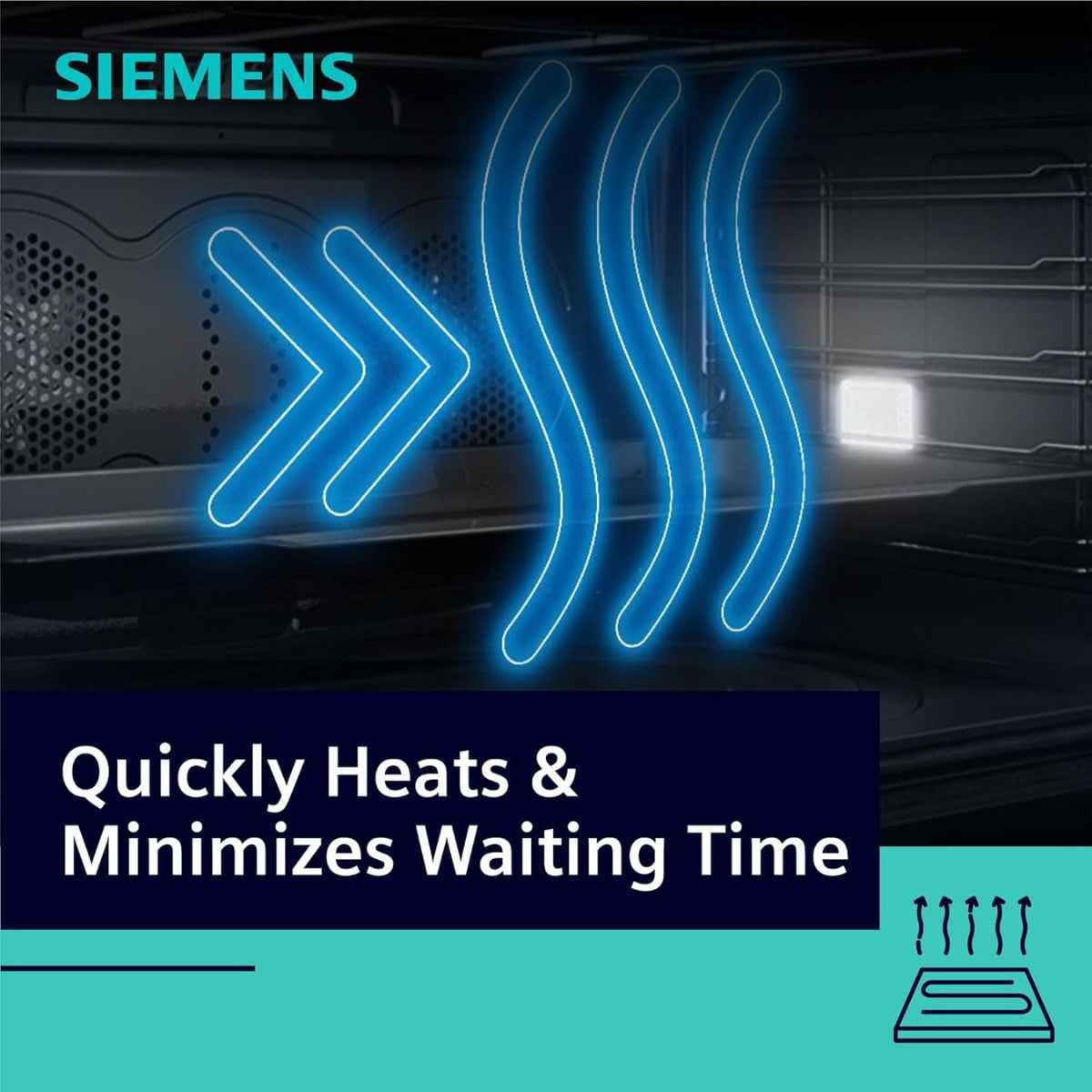 Siemens iQ300 Combination Mixed Cooker HX8P3AE50M 60X60 Cm 66L Usable Volume, Integrated Cleaning System, 6 Cooking Modes, Red LED Display with Knob Control Interface, Stainless Steel