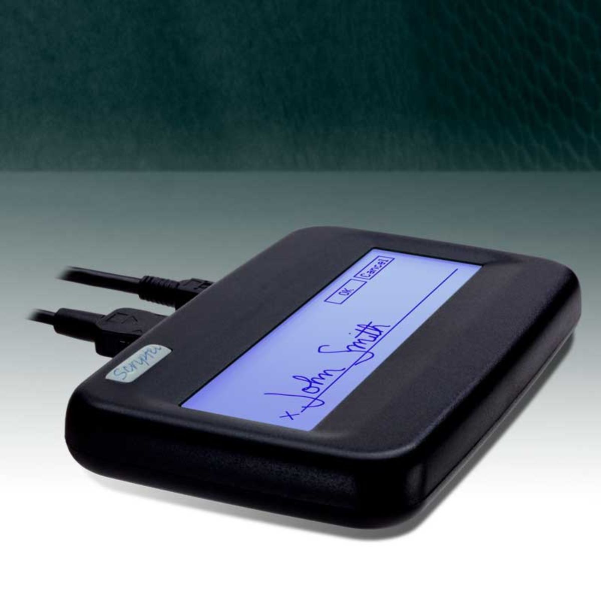 Scriptel ST1570-6FT ProScript LCD Backlit Signature Capture Pad – 1x5 Display, Electronic Signature Input, Compact Business Signing Solution