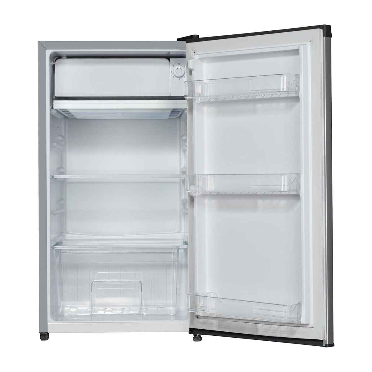 Hoover 118L Single Door Compact Refrigerator with Freezer Compartment | Mechanical Control | Adjustable Thermostat | Defrost Function | Silver | HSD-K118-S