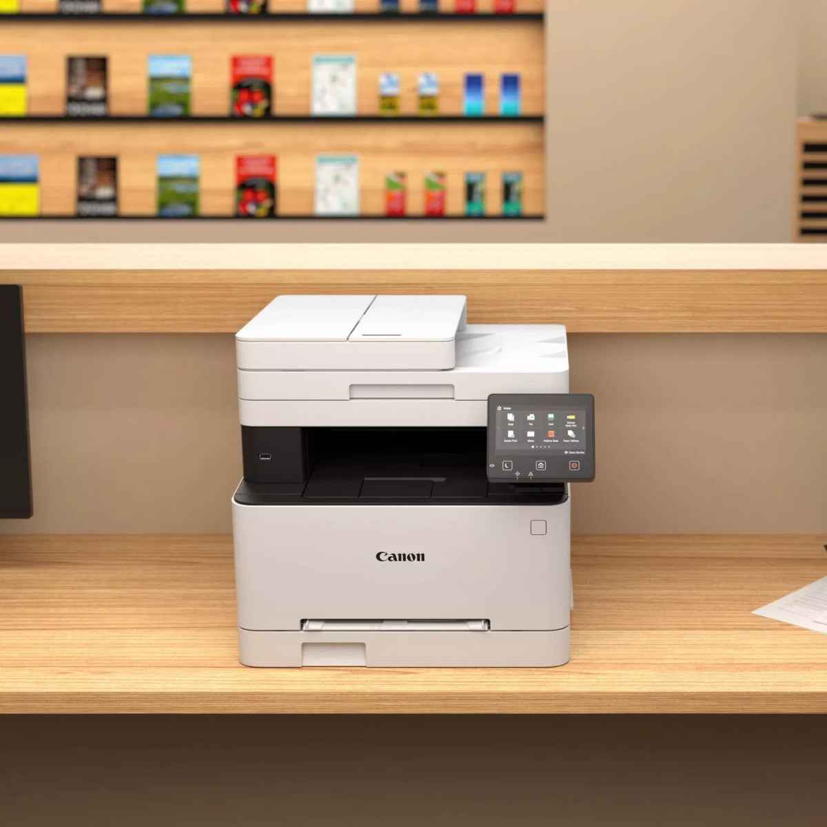Canon i-SENSYS MF655Cdw All-In-One Color Laser Printer, Print, Copy, Scan, 12.7cm Colored Touchscreen, 18-21 ppm (A4) Print Speed, Up to 1200 x 1200 DPI Print Resolution, White | 655dw