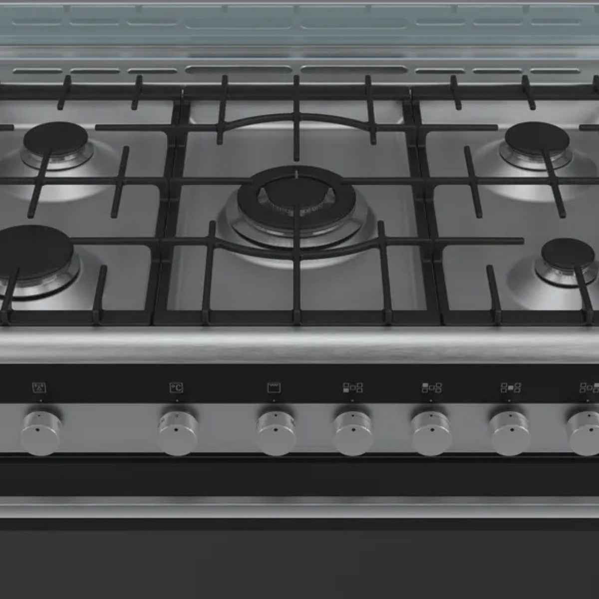 Siemens iQ100 Free-Standing Gas Range Cooker HG73G6357M With Sabaf Burners – 90 × 60 cm, Stainless-Steel Finish