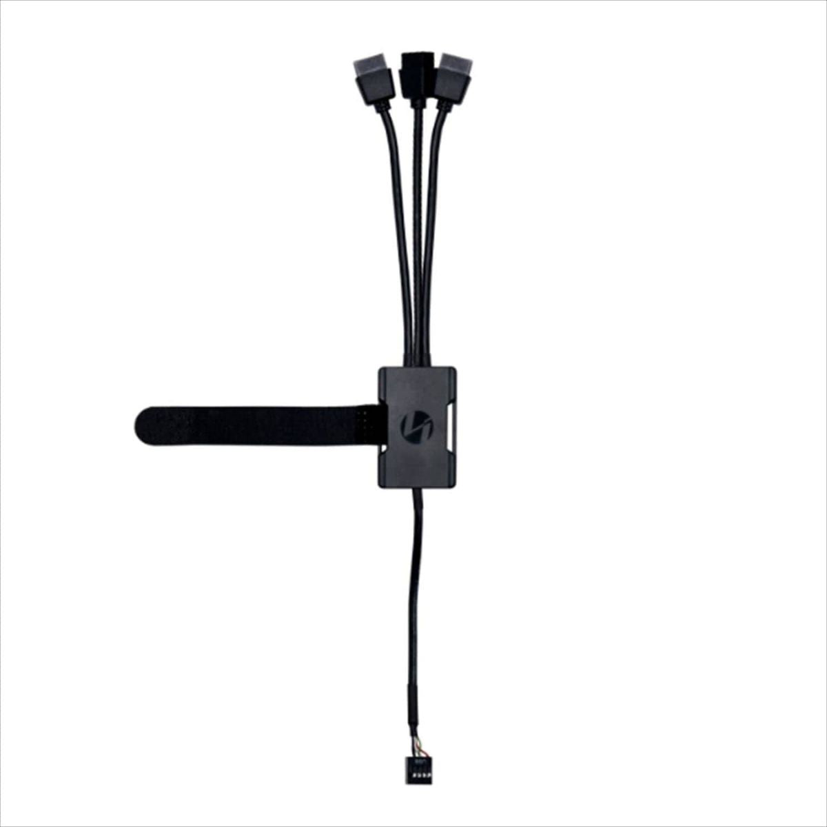 Lian Li USB 2.0 1 to 3 Hub | Connect Up to 3 USB 2.0 Devices | Stable Signal | Compatible with Lian Li Controllers | Black | PW-U2HB