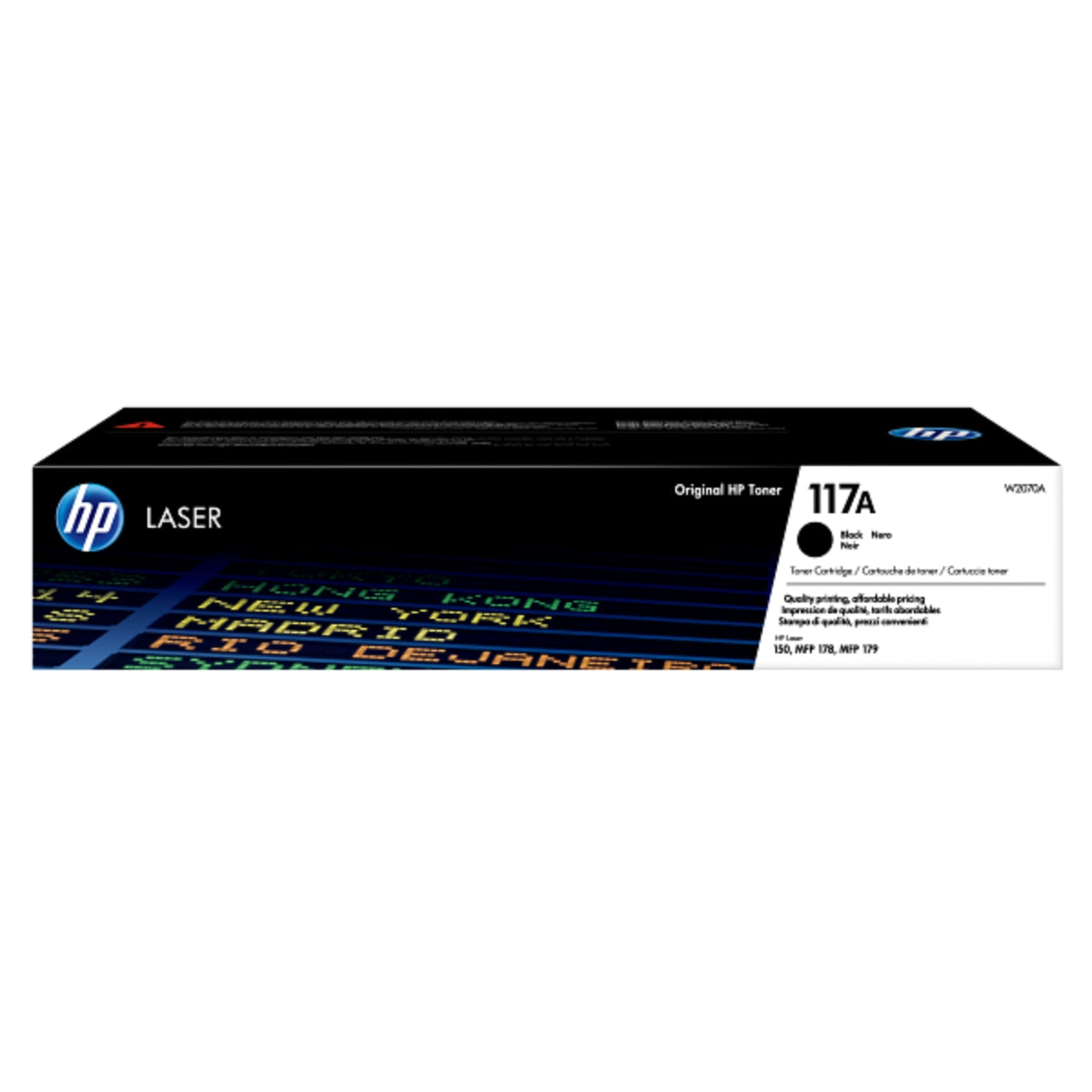 HP 117A Original Laser Toner Cartridge — Standard-Capacity Color & Mono Toners (Yellow-W2072A • Magenta-W2073A• Cyan-W2071A • Black-W2070A)