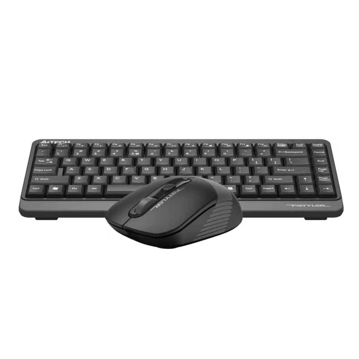 A4Tech Fstyler FG1110 Wireless Keyboard & Mouse Combo – 2.4GHz, Splash Resistant, Multimedia Hotkeys (Grey)