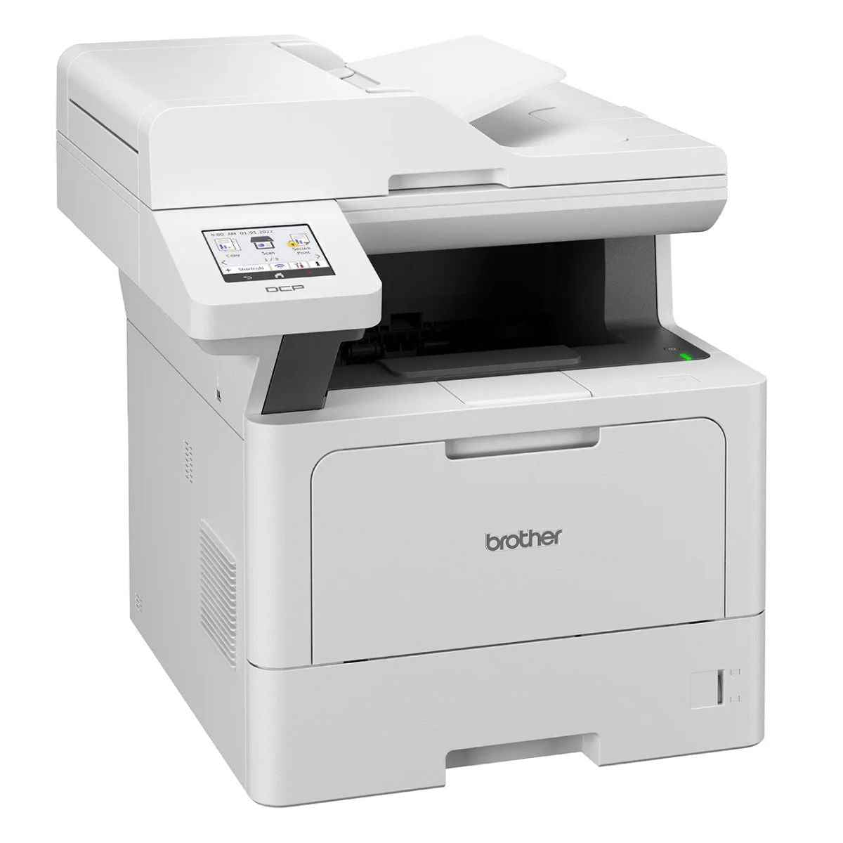 Brother DCP-L5510DW Mono Laser Printer, Print ,Scan, Copy, Up to 50 PPM Print Speed, Up to 1200 x 1200 DPI Resolution, 8.9cm Color Touchscreen Panel Operation, White | L5510DW