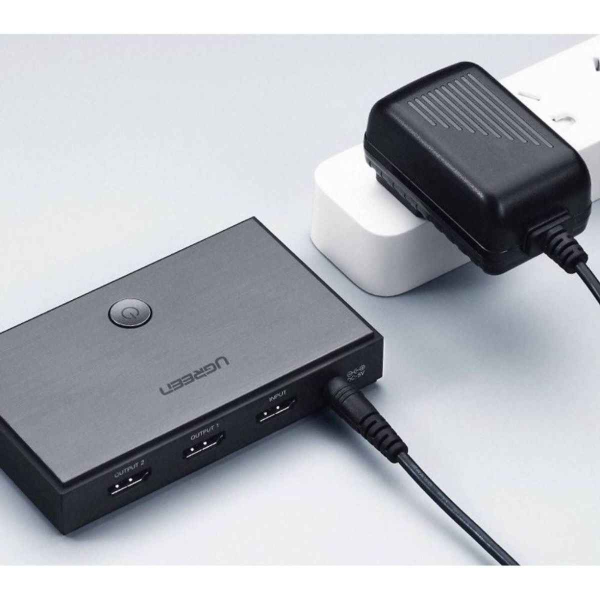 UGREEN 50707 HDMI Splitter | 1 Input 2 Output | 4K @ 60Hz | 3D | HDCP 2.2 | EDID | Black