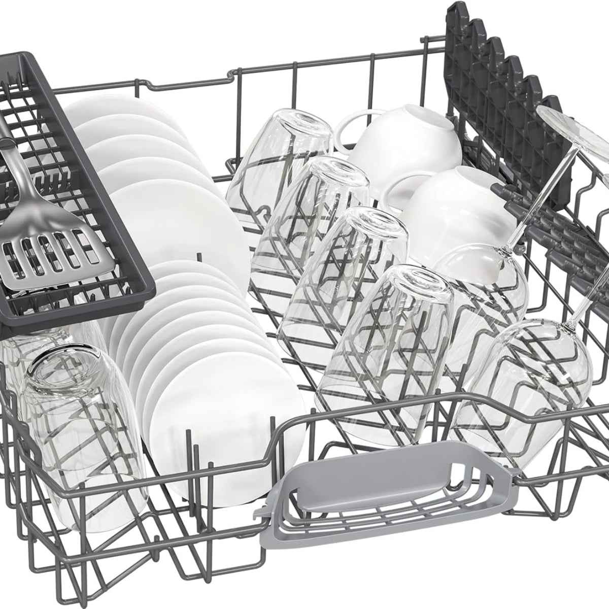 Siemens iQ100 Free-Standing Dishwasher SN216I00AM, Vario Speed, Rack Matic, Hygiene Plus Motion, Inherent Heat Drying System, Brushed Steel Anti-Fingerprint