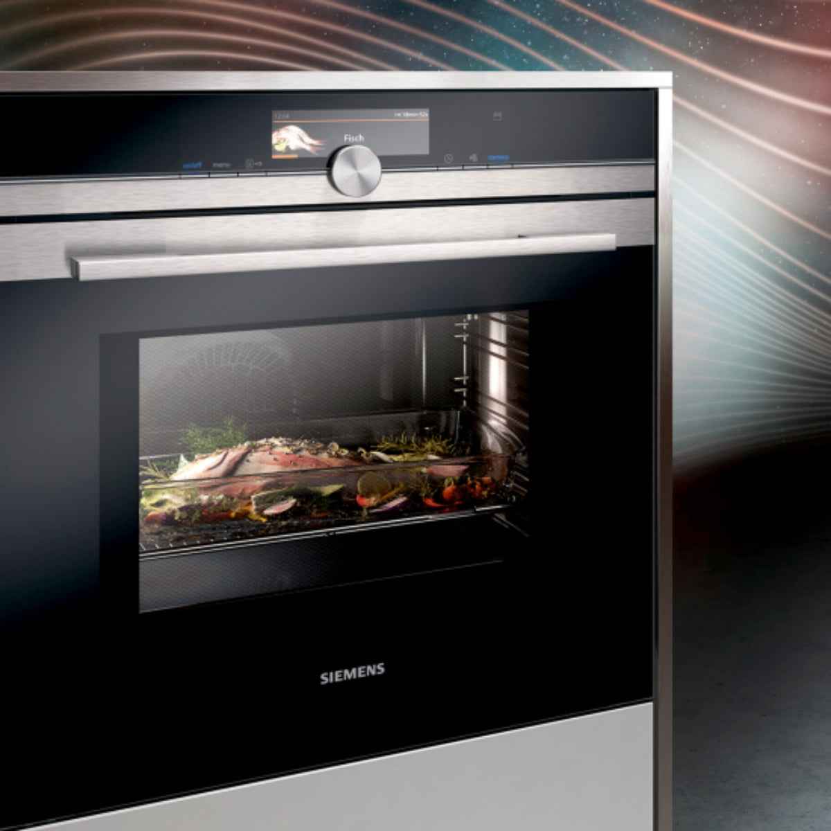 Siemens iQ500 Built-in Electric Oven HI257JYB0M with added steam function - 60 x 60 cm - Black
