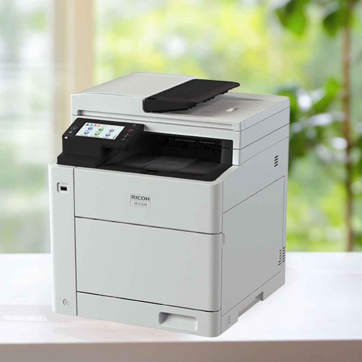 Ricoh M C320FW Color Laser Multifunction Printer – Compact Design, WiFi, Duplex, Print/Copy/Scan/Fax