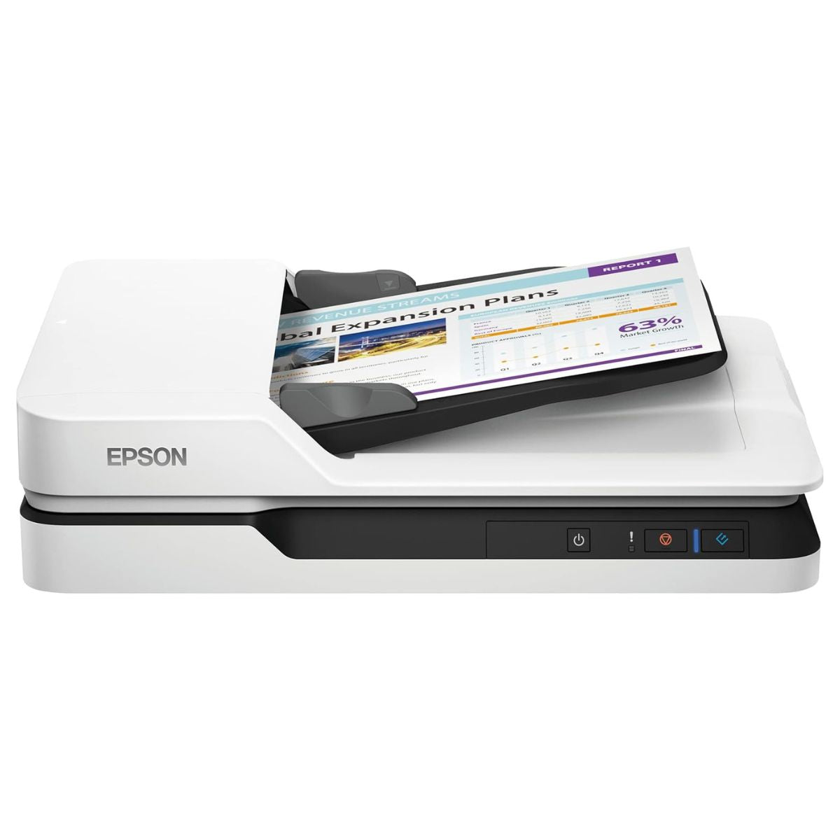 Epson WorkForce DS-1630 Document Scanner, Flatbed & ADF Scanner, Duplex Scanning, USB Connectivity | DS-1630 (Upper Glass Crack, With Box)