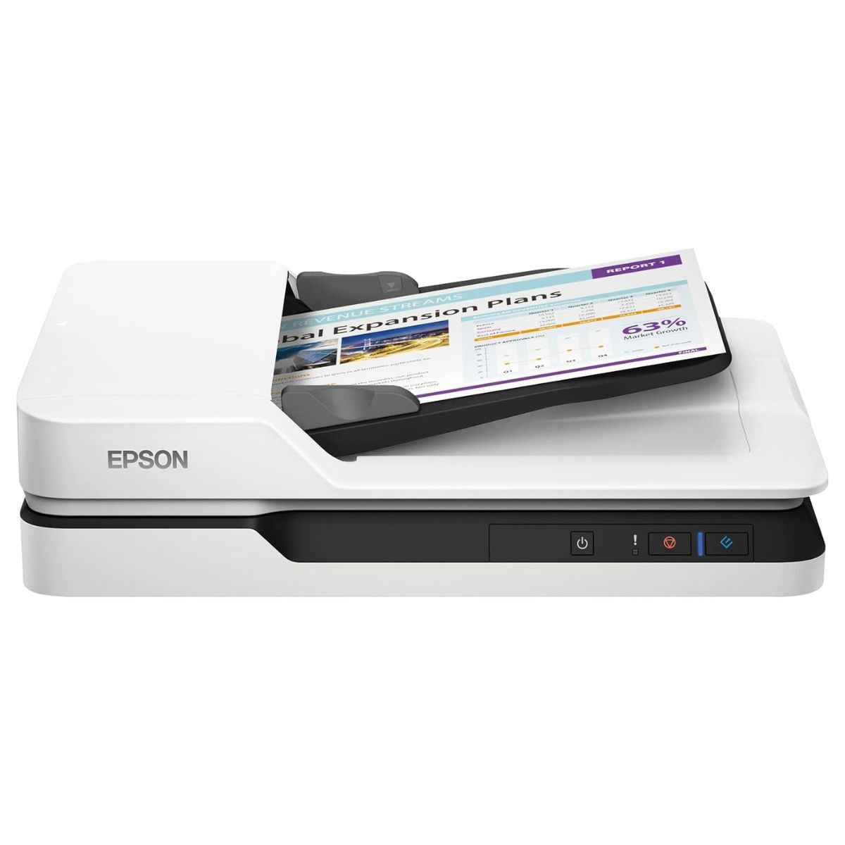 Epson WorkForce DS-1630 Document Scanner, Flatbed & ADF Scanner, Duplex Scanning, USB Connectivity | DS-1630 (Upper Glass Crack, With Box)