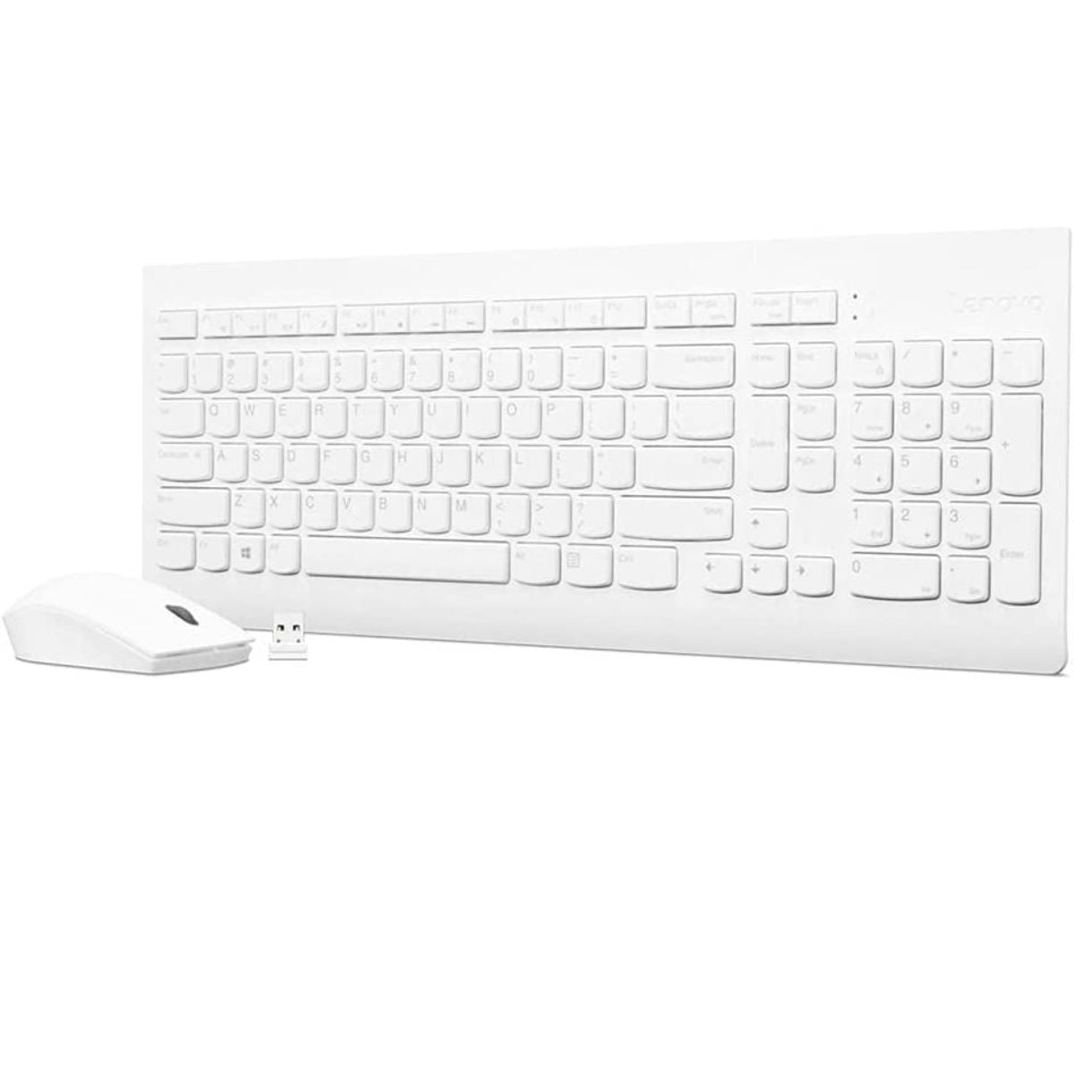 Lenovo 510 Wireless Combo Keyboard & Mouse – 2.4GHz, 1200 DPI, English & English-Arabic Layout, White/Black