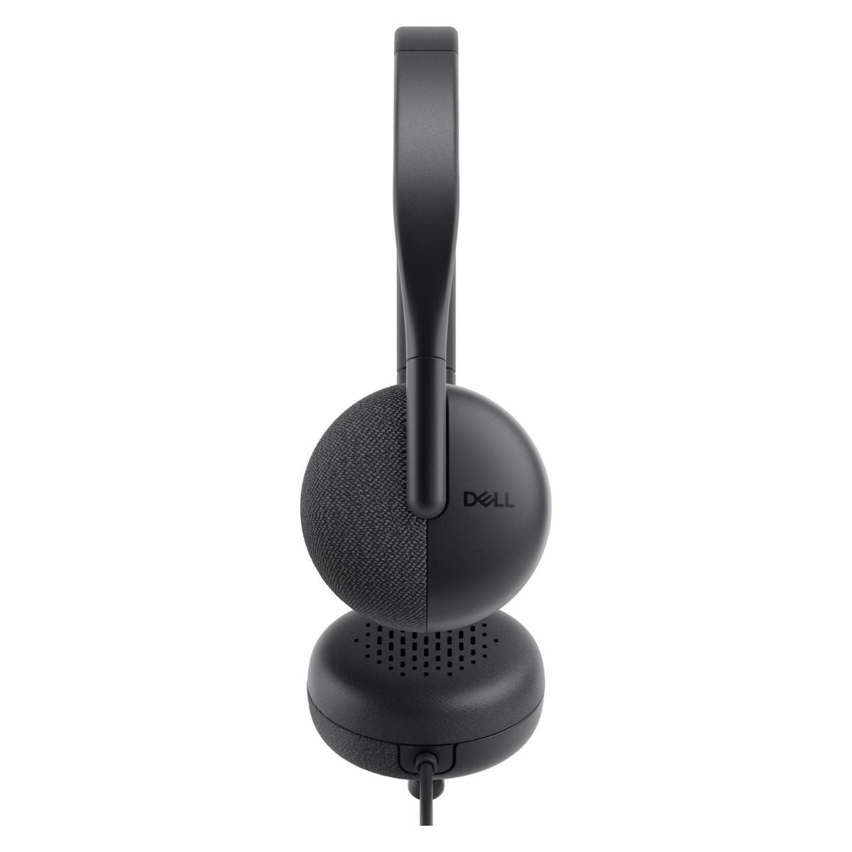 Dell WH3024 Wired On-Ear Headset | 28mm Speakers | Passive Noise Cancellation | AI Beam Forming | USB Type-C | 2m Cable | Black | 520-BBDS