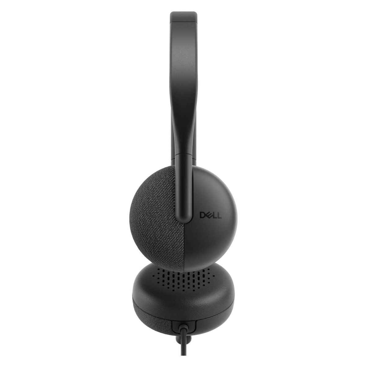 Dell WH3024 Wired On-Ear Headset | 28mm Speakers | Passive Noise Cancellation | AI Beam Forming | USB Type-C | 2m Cable | Black | 520-BBDS
