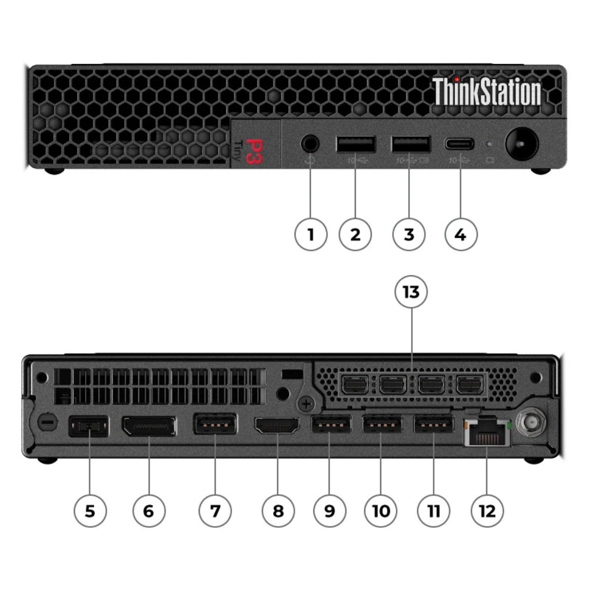Lenovo ThinkStation P3 Tiny Intel Core i9-14900T, 32GB DDR5, 1TB SSD, NVIDIA T1000 8GB Graphics, USB Traditional KYB Arabic/English, USB Calliope Mouse, Win11 Pro 64, 30H0005QAX