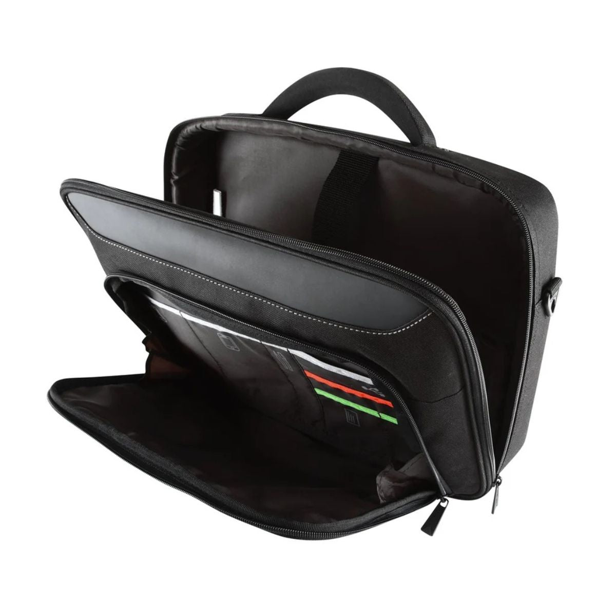 Targus Classic 14" Clamshell Case | Protective Laptop Carry Case | Black/Red | CN414EU