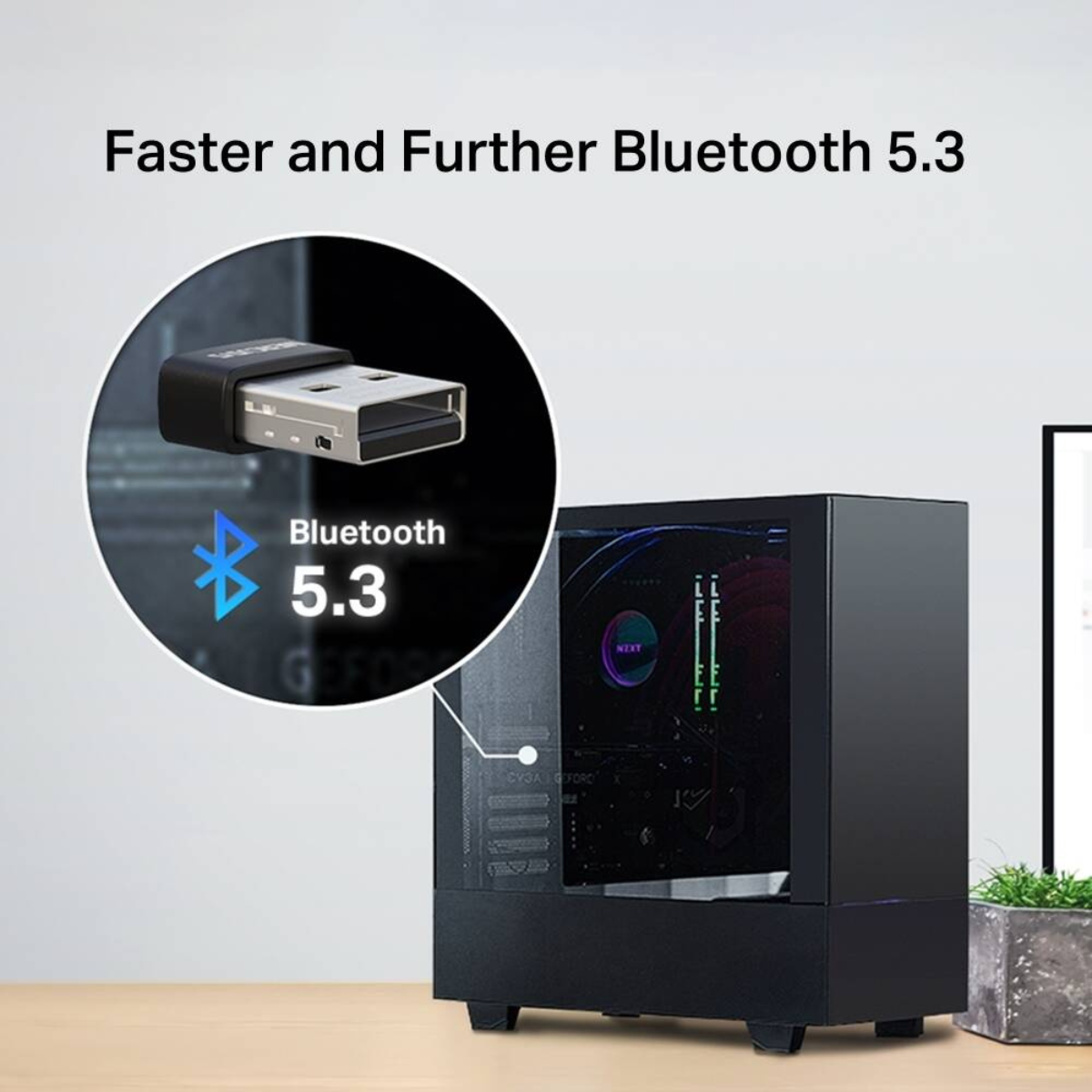 MERCUSYS MA530 Bluetooth 5.3 Nano USB Adapter | Up to 7 Devices | Extended Wireless Range | Ultra-Compact Design | USB 2.0 | Windows 11/10/8.1/7
