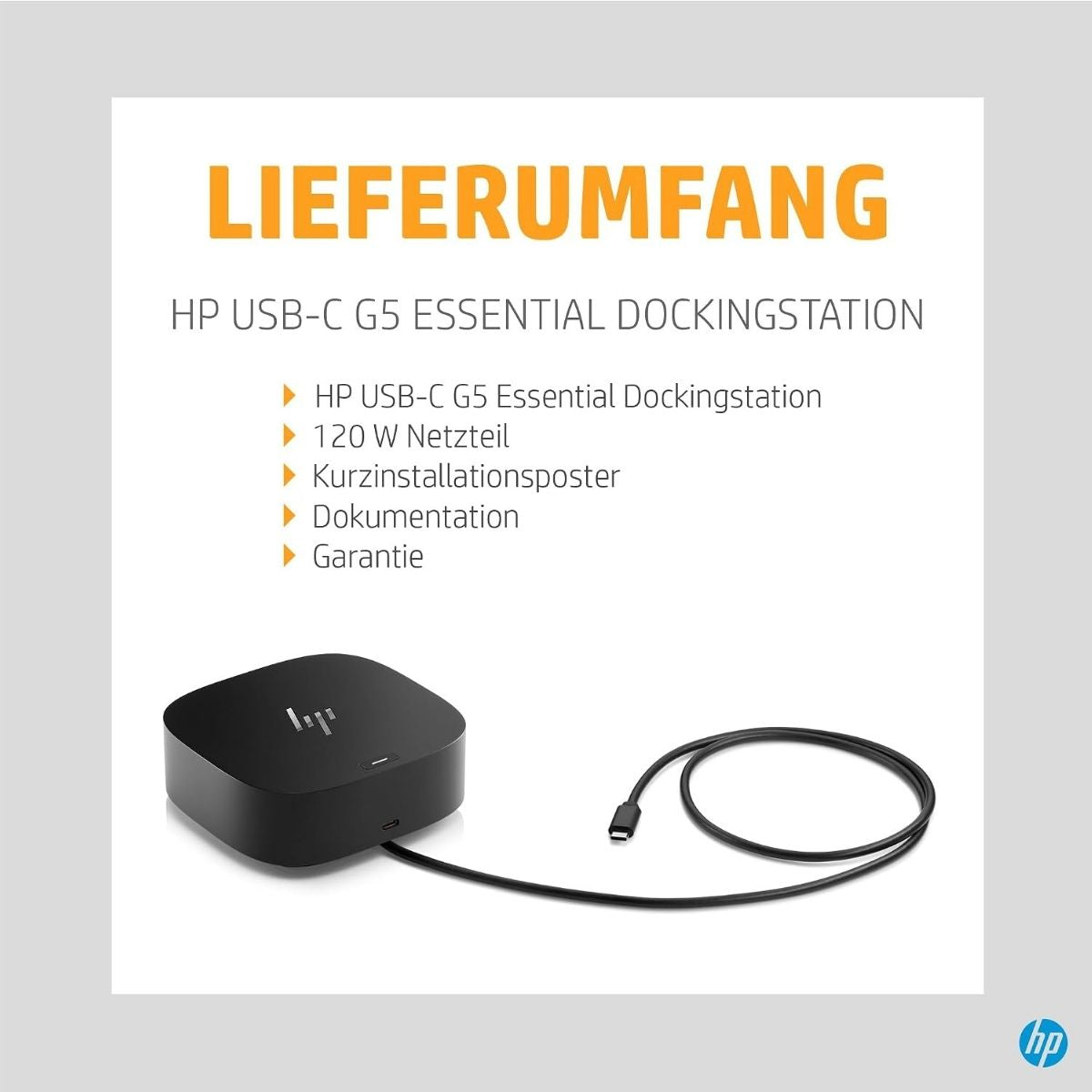 HP USB-C Dock G5 100W | USB-C Docking Station | HDMI | DisplayPort | Gigabit Ethernet | (Open Box Working Unit)