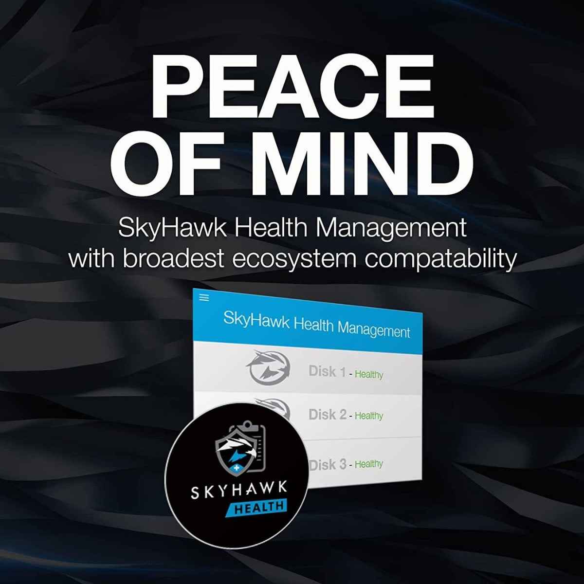 Seagate 2TB SkyHawk Surveillance SATA III 3.5" Internal Hard Drive, 256MB Cache, 5400 RPM, Up to 180 MB/s Sustained Transfer Rates, 1 Million Hours MTBF, Supports up to 64 HD Cameras