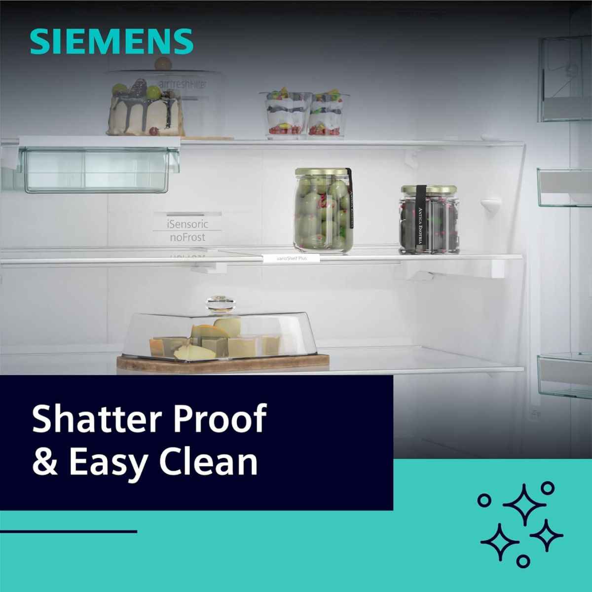 Siemens 680L+XXL Freestanding Bottom-Freezer Refrigerator iQ300 Series – KG86NAI31M, Capacity, NoFrost & HyperFresh Plus
