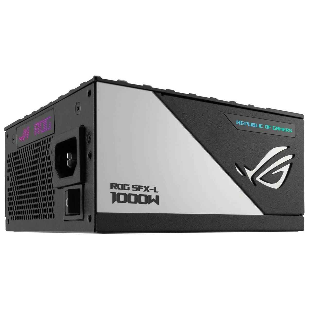 Asus Rog Loki SFX-L 1000W Power Supply Unit, 80 Plus Platinum, Fully Modular, PCIe Gen 5.0, 120mm ARGB-Illuminated Fan & Aura Sync, ROG Heatsinks, 0dB Fan Button, Black