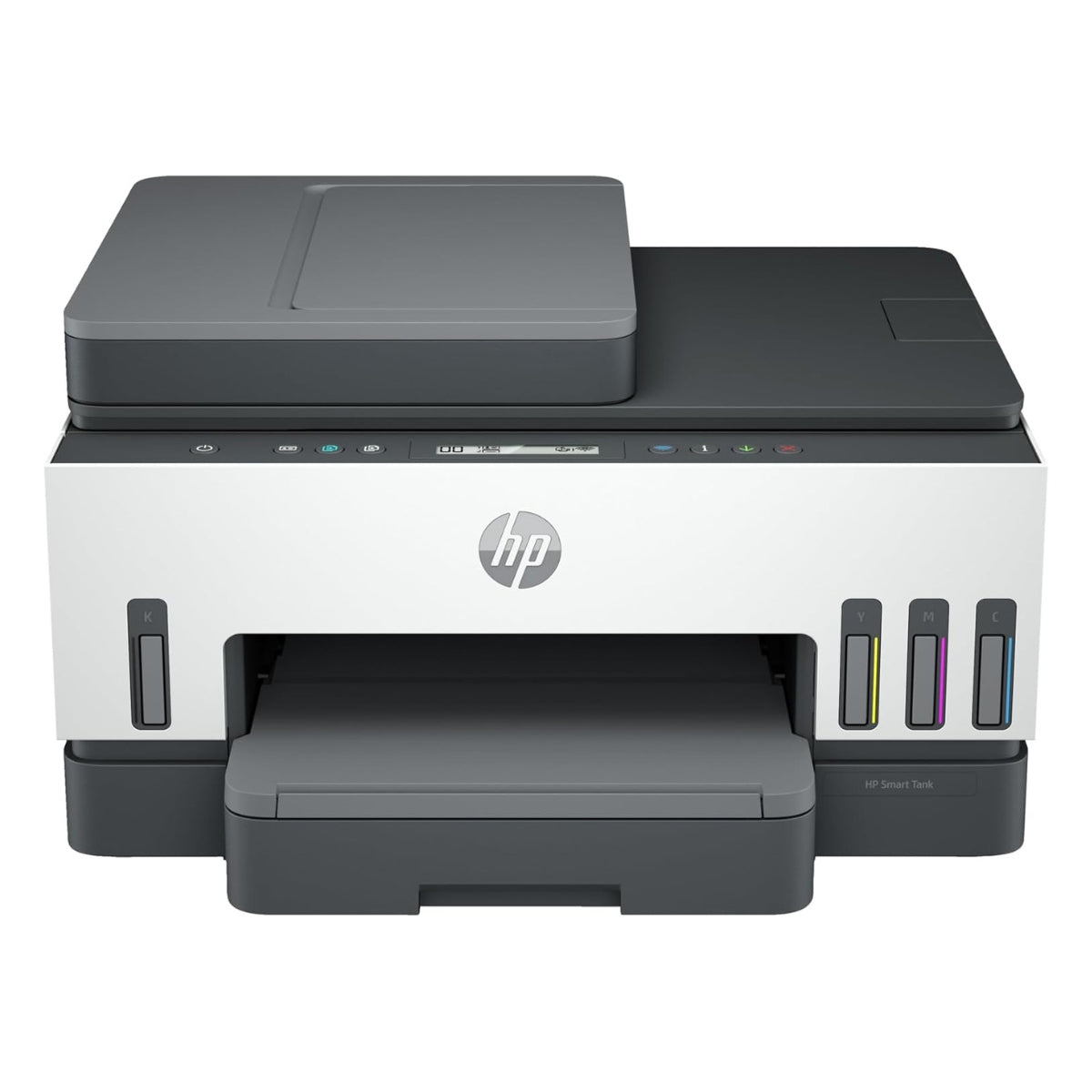 HP Smart Tank 750 All-in-One Printer Wireless, Print, Scan, Copy, Auto Duplex Printing, Auto Document Feeder, Print up to 18000 black or 8000 color pages, White/Grey