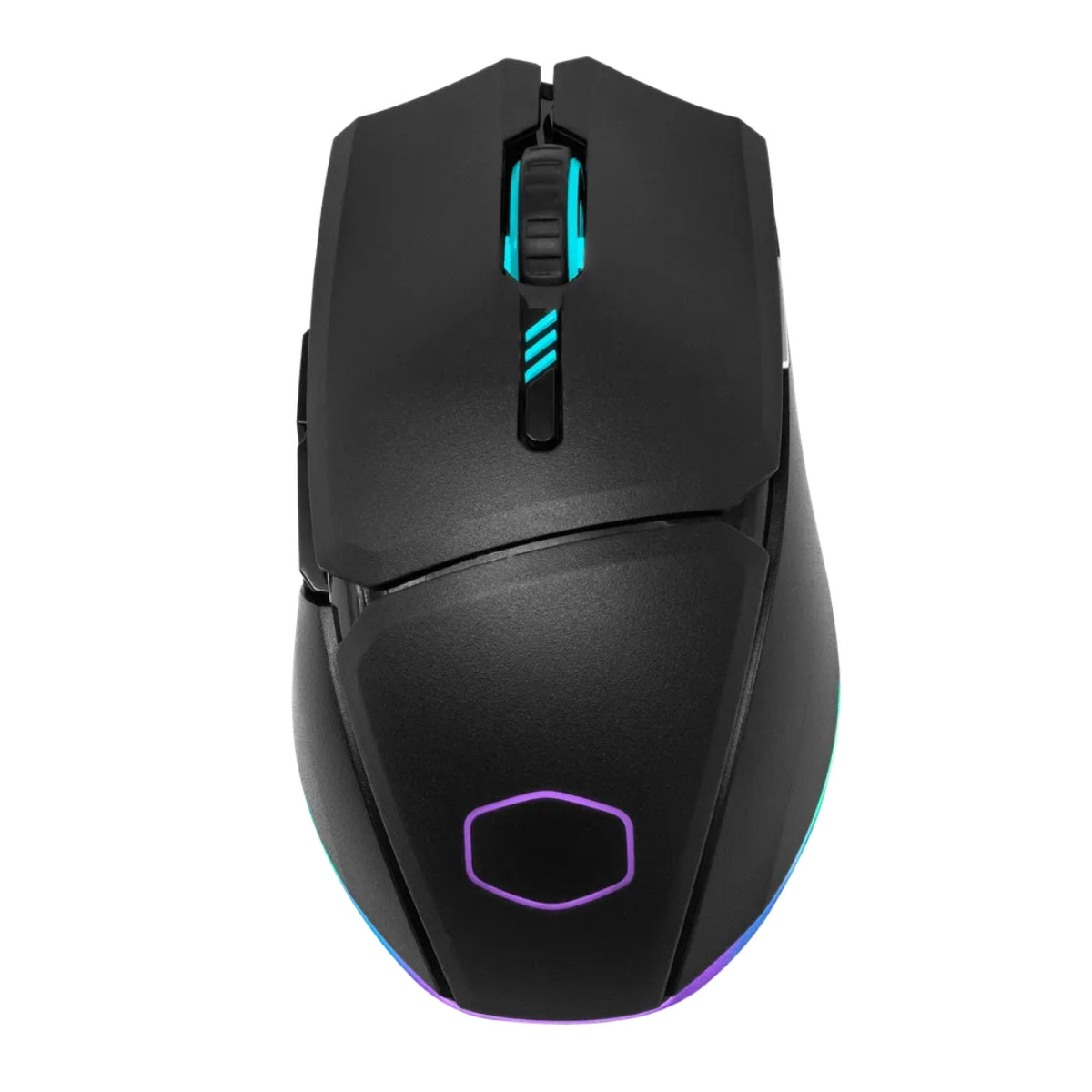 Cooler Master Gaming Mouse, OMRON Switch, PixArt PAW 3335 Mouse Sensor, Triple Connectivity, Customizable RGB Lighting, Gold-Plated Detachable Connector, 800mAh Battery, Black