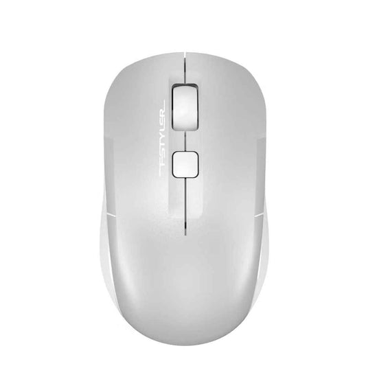A4Tech Fstyler FB26CS Air2 Wireless Mouse – Dual Mode (BT + 2.4G), Rechargeable, Desk + Air Control, White Backlit