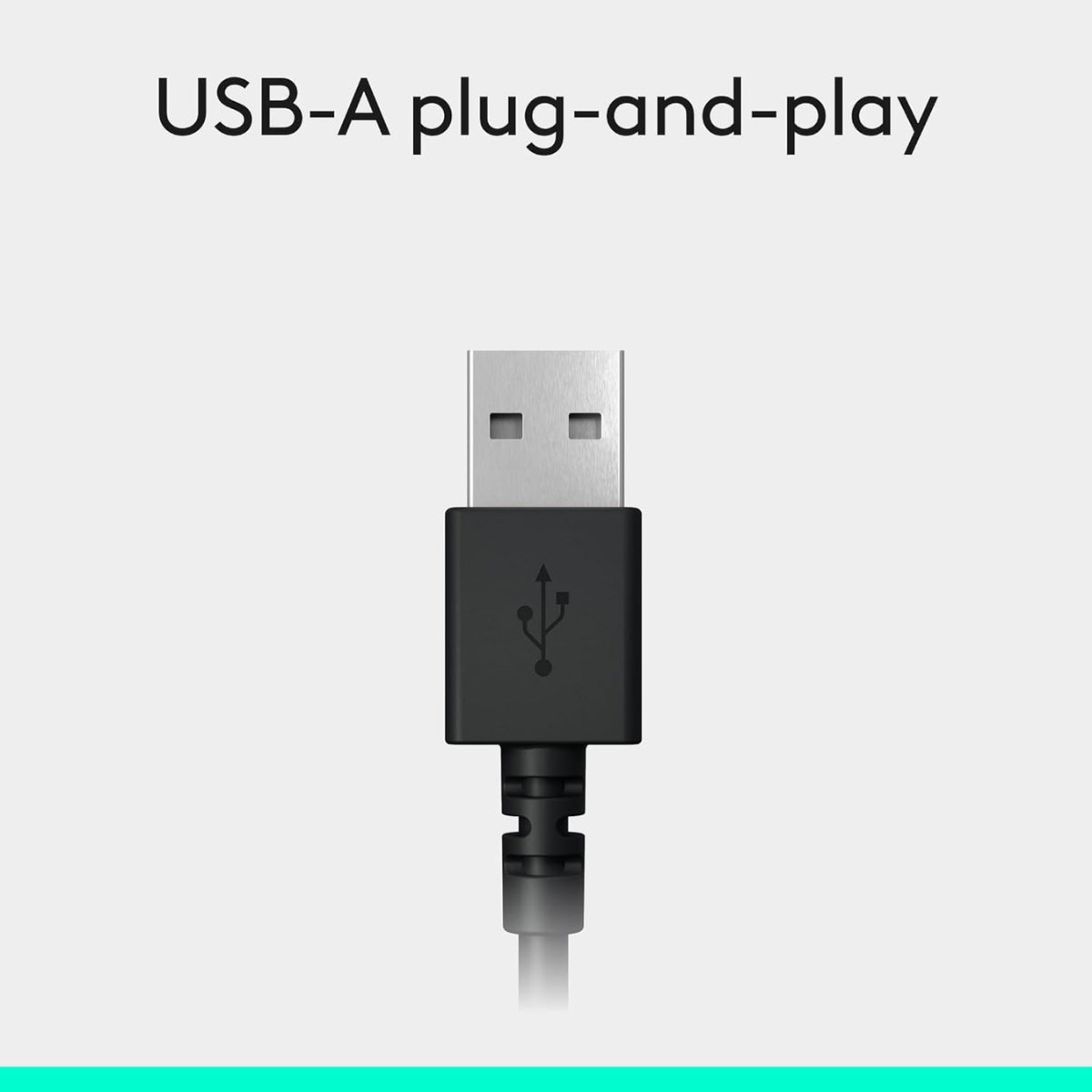 Logitech H390 USB Headset with Noise-Canceling Mic – Digital Stereo Sound & Plug-and-Play USB-A Connectivity
