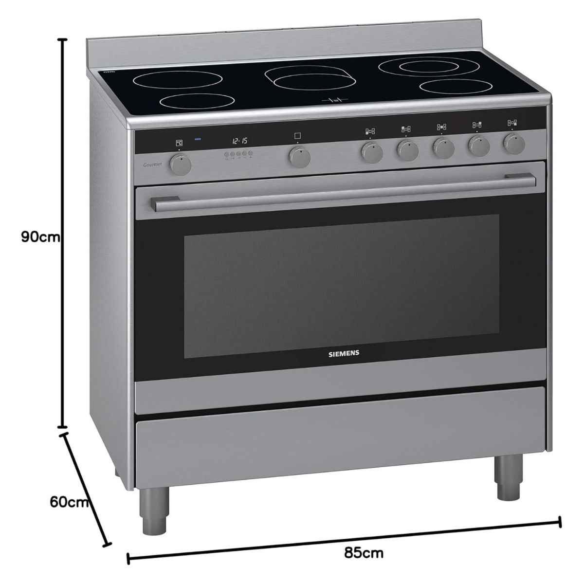 Siemens HY738357M 90x60 cm Ceramic Cooker – Spacious Cooking Capacity, Modern Design, Reliable Everyday Performance