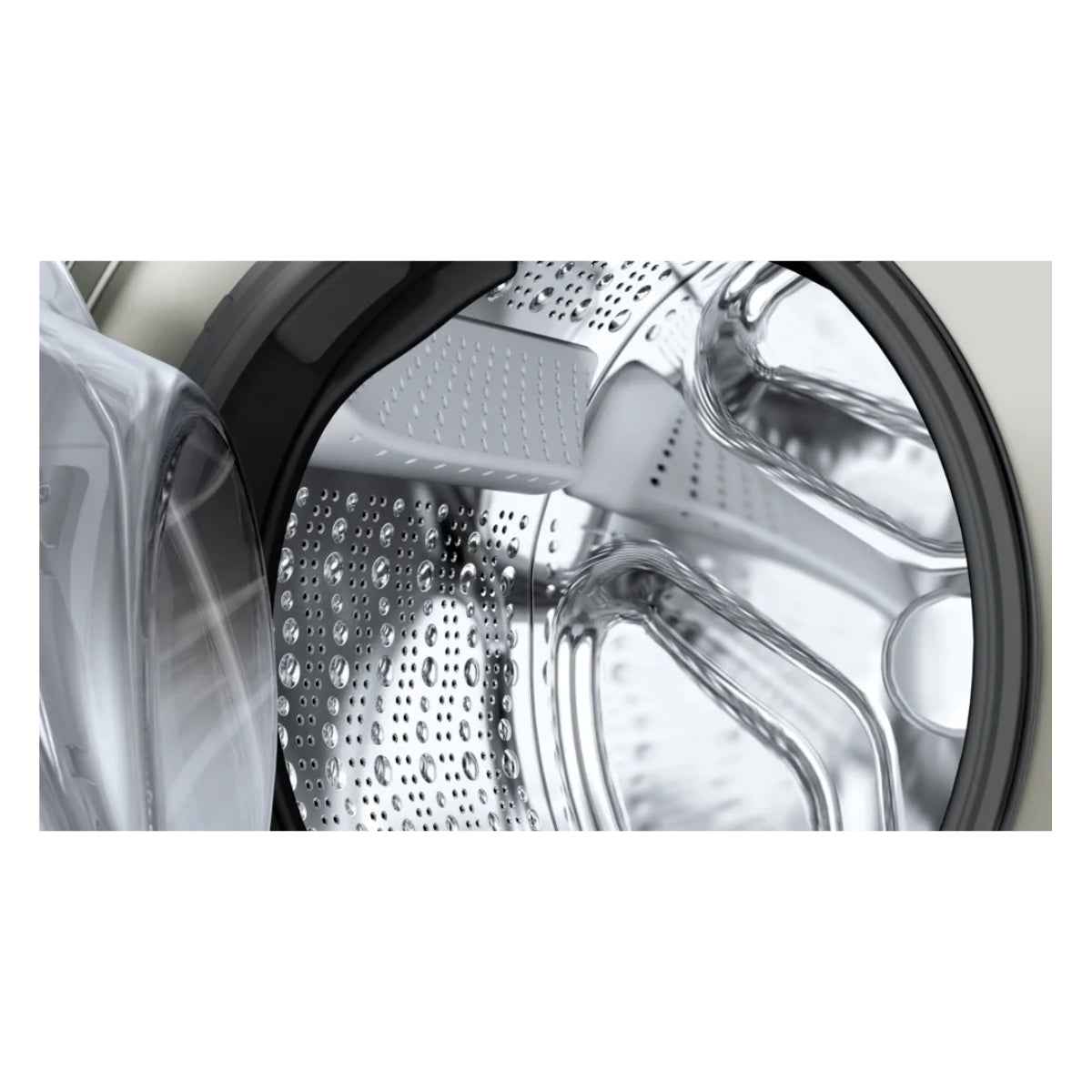 Siemens iQ300 8kg Front Load Fully Automatic Washing Machine WM14U28XGC, Capacity, iQ drive Motor, 1400 RPM Max Spin Speed, wave Drum, Speed Pack L, Silver Inox