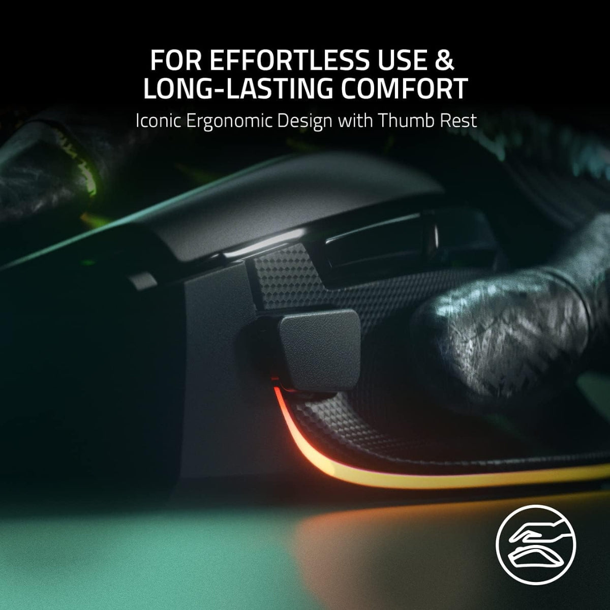 Razer Basilisk V3 Customizable Ergonomic Gaming Mouse Black RZ01-04000100-R3M1: Fastest Mouse Switch, Chroma RGB Lighting 26K DPI Optical Sensor 11 Programmable Buttons HyperScroll Tilt Wheel