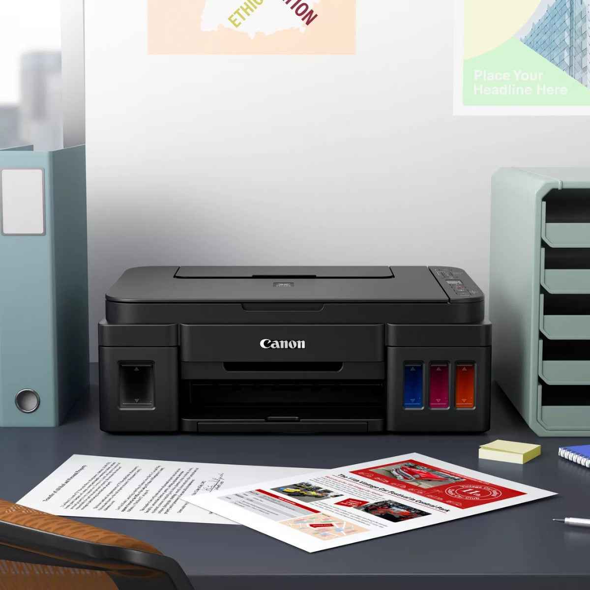 Canon PIXMA G3410 A compact Wi-Fi, refillable All-in-One with high yield inks for low-cost home or business printing from smart devices and the cloud- G3410