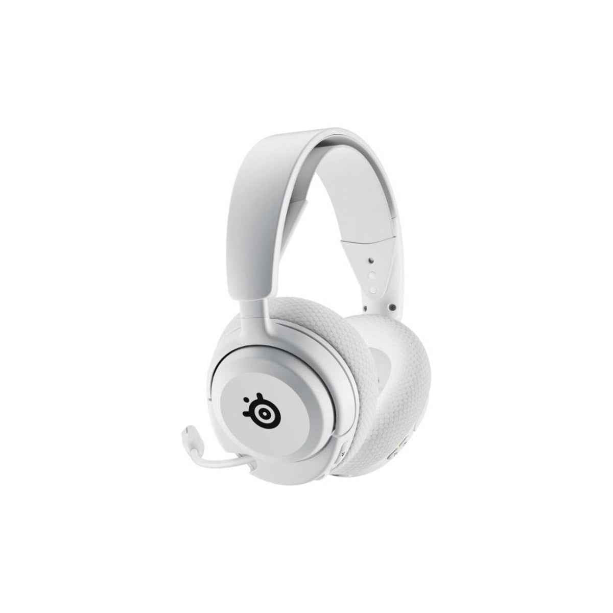 SteelSeries Arctis Nova 5 Wireless Headphones, 40mm Neodymium Drivers, Clear Cast Gen 2.x, Retractable Boom, 360° Spatial Audio, Quick-Switch Wireless, White