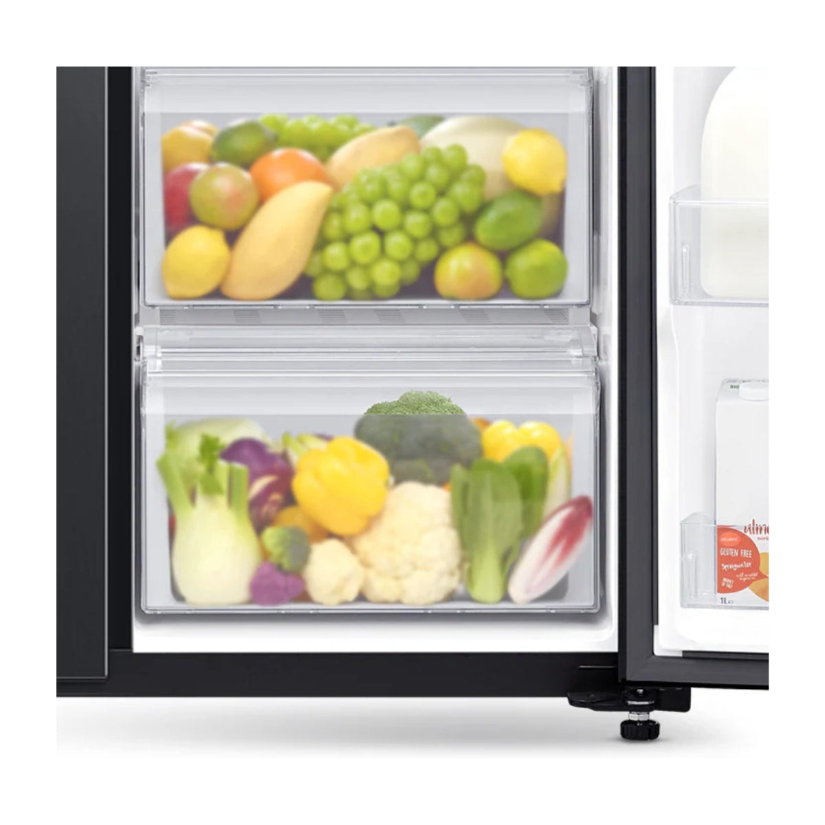 Samsung RS5000RC 660 Liters Side-by-Side Refrigerator RS64R5331B4/AE Black Color All Around Cooling with Digital Inverter Compressor, SpaceMax