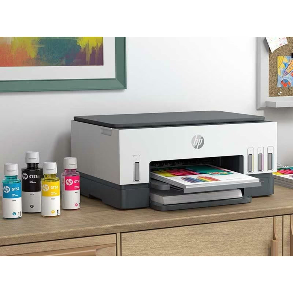 HP Smart Tank 670 All-in-One Printer, Print, Scan, Copy, Wireless, Scan To PDF, Fast Two-sided Printing, Up To 18,000 Black Or 8,000 Color Pages, White/Grey - 6UU48A
