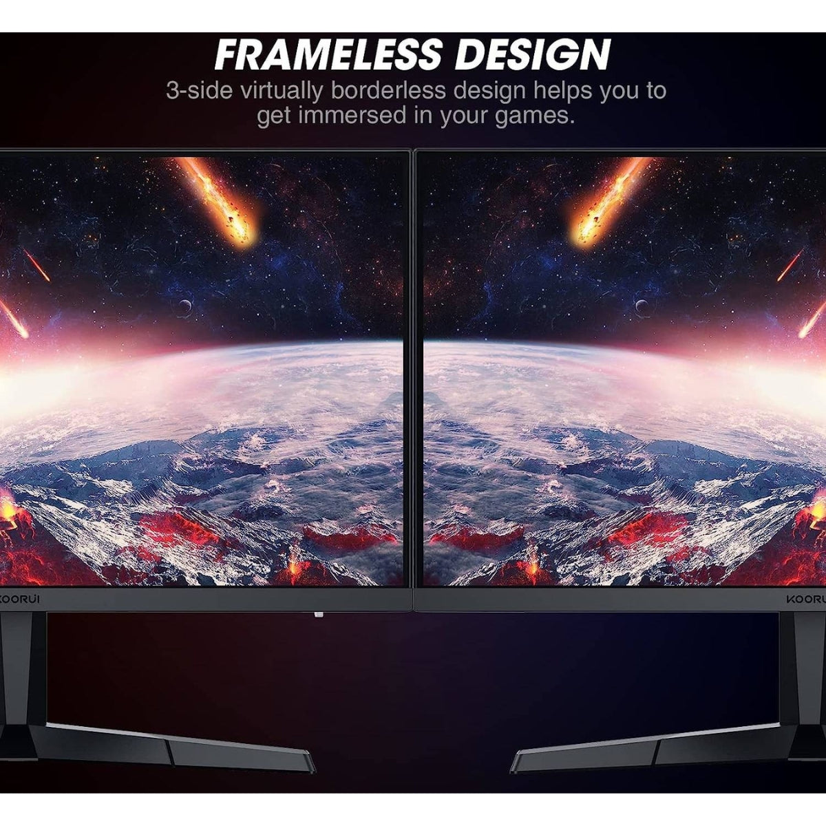 KOORUI 24E3 24-Inch FHD IPS Gaming Monitor – 165Hz Refresh Rate, 1ms Response Time, FreeSync / G-Sync Compatible, Ultra Slim Bezel, HDMI & DisplayPort | 24E3